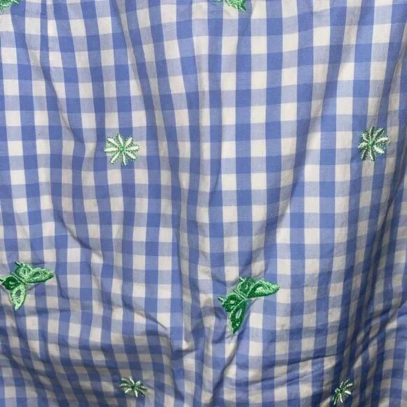 LILLY PULITZER Women's Blue Gingham Embroidered Butterfly Skirt - Picture 3 of 5